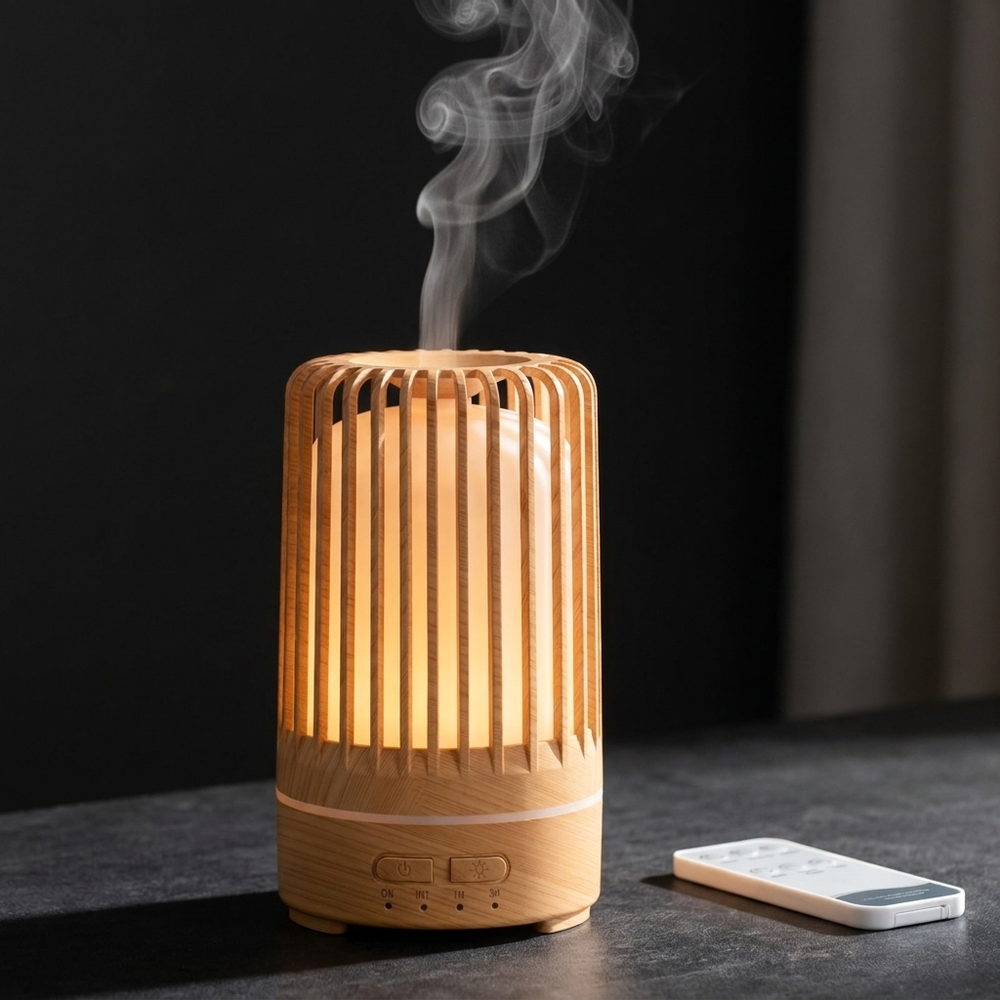 Ultrasonic Aroma Diffuser – 150 ml Essential Oil Diffuser with Remote, Timer & Auto Shut-Off