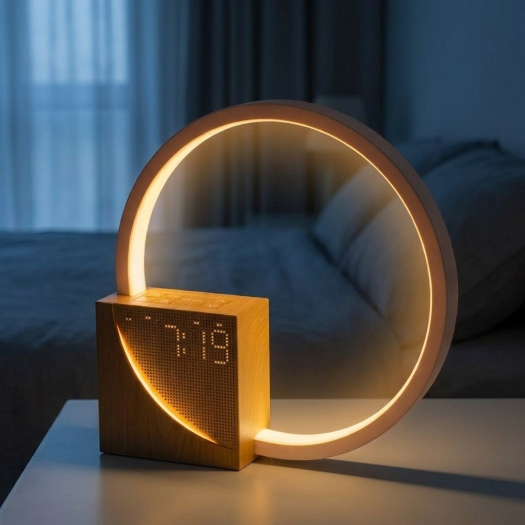 Sunrise Alarm Clock – Wake-Up Light with Sunset Fade, White Noise & Dimmable Bedside Lamp