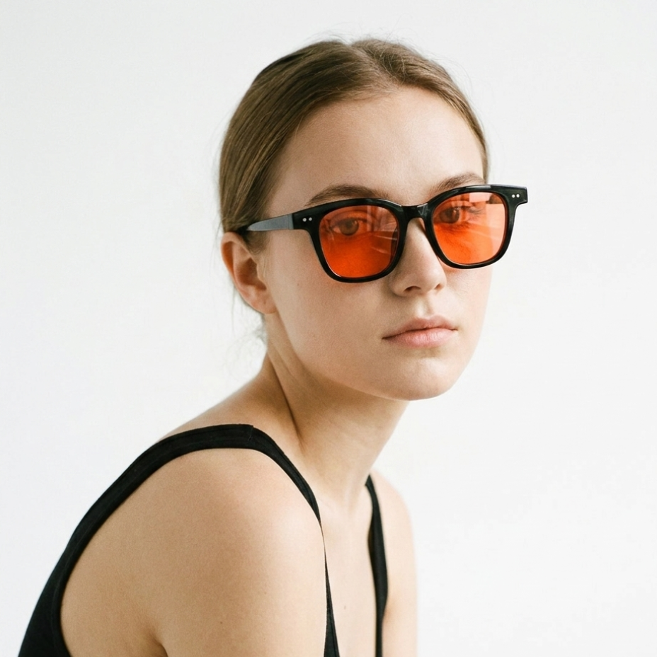 Ultralight TR Blue Light Glasses – Orange Lens for Evening Screen Use & Wind-Down